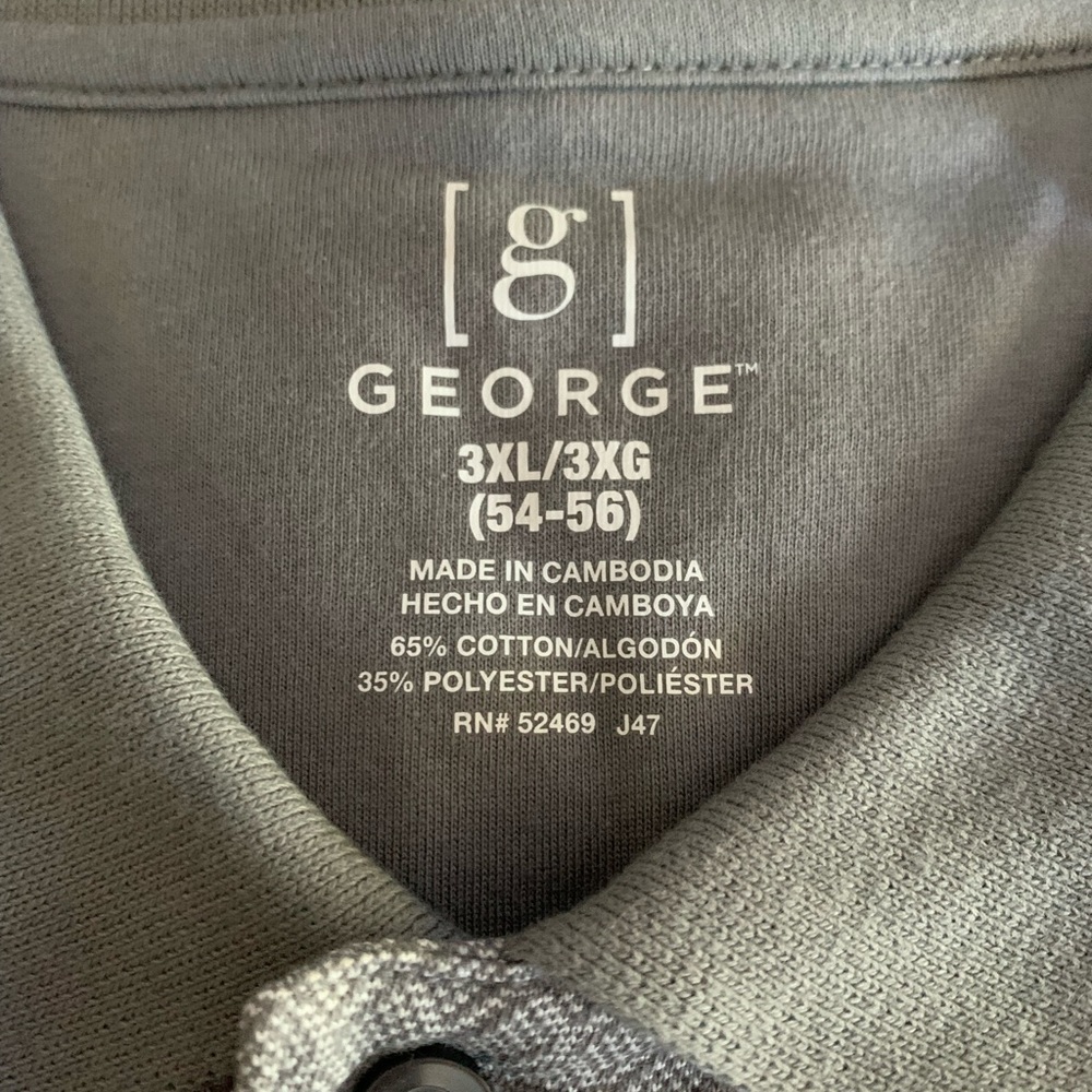 George mens Grey polo shirt